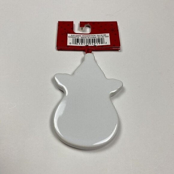 NEW GANZ 3.5" Ornament Ceramic ISAAC Personalized Holiday Christmas Snowman - Picture 5 of 5